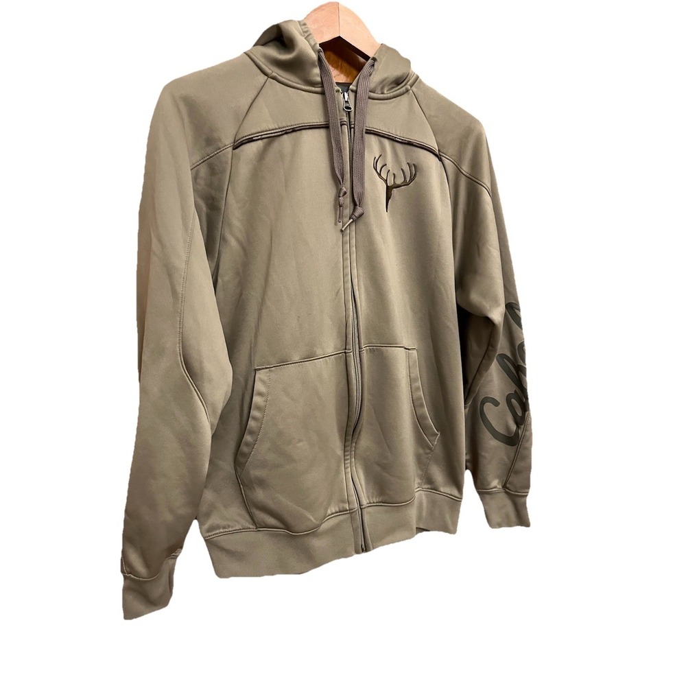 Cabelas Jacket W Camo & Deer Accents Unisex Sz M Green